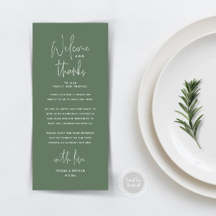 Welcome and Thanks, Place Setting Thank You Card