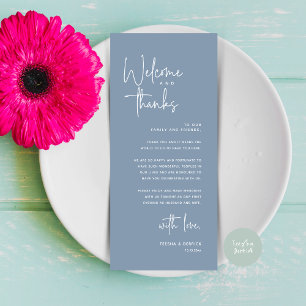 Welcome and Thanks, Place Setting Thank You Card