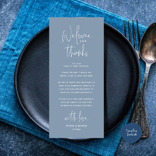 Welcome and Thanks, Place Setting Thank You Card