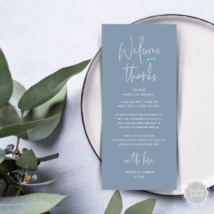 Welcome and Thanks, Place Setting Thank You Card
