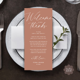 Welcome and Thanks, Place Setting Thank You Card