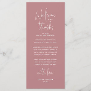 Welcome and Thanks, Place Setting Thank You Card