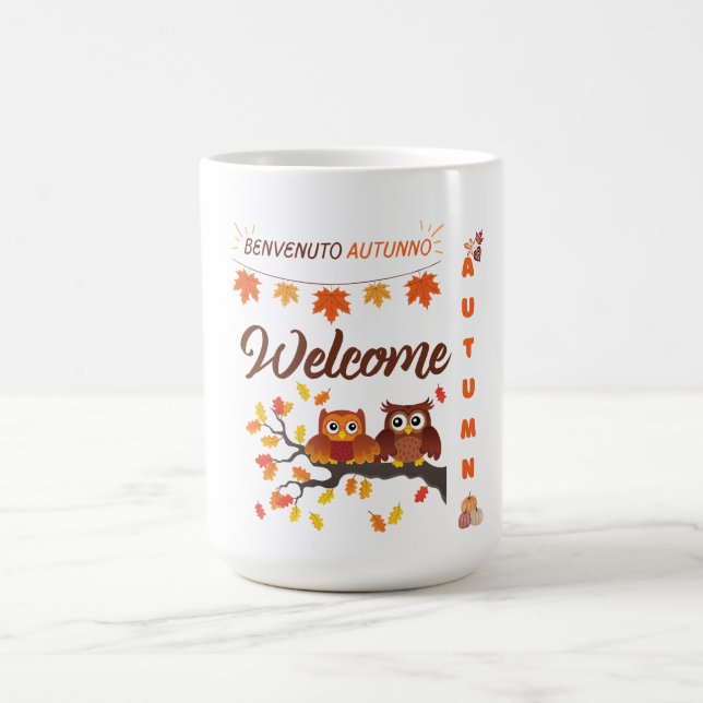 Welcome Autumn – Bilingual Mug Design (Center)
