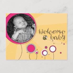 Welcome Baby Announcement Postcard