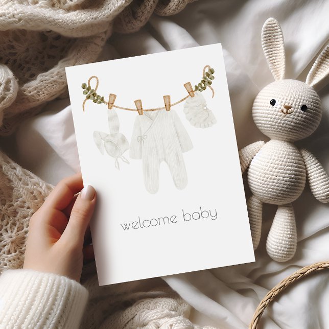 Welcome Baby Boho Congratulations Card (Creator Uploaded)