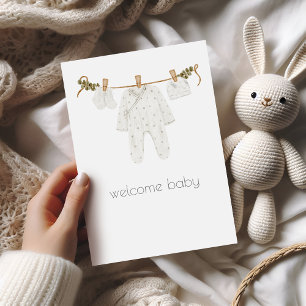 Welcome Baby Boho Congratulations Card