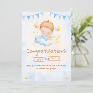 Welcome Baby Boy – A Bundle of Joy Invitation