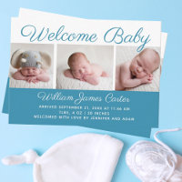 Welcome Baby Boy Blue Photo Cute Small Birth