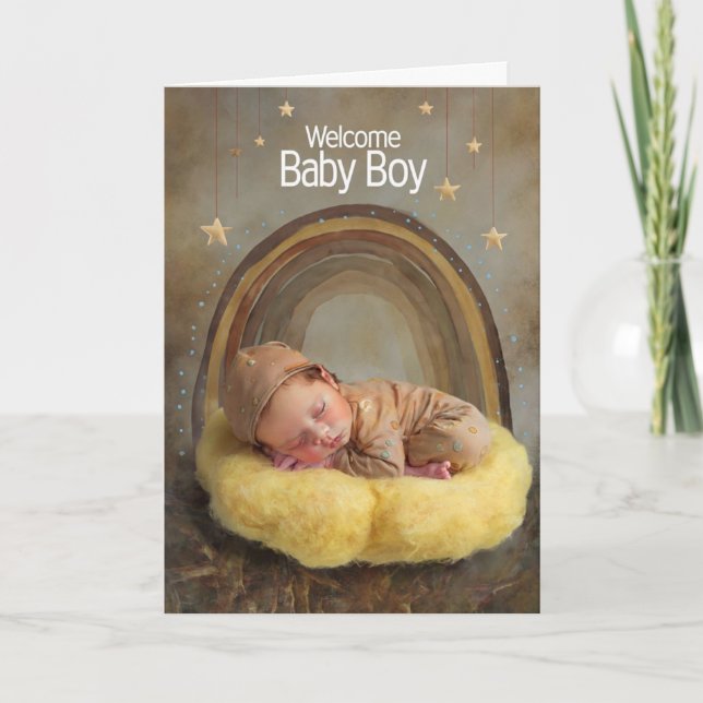 Welcome Baby Boy Card (Front)