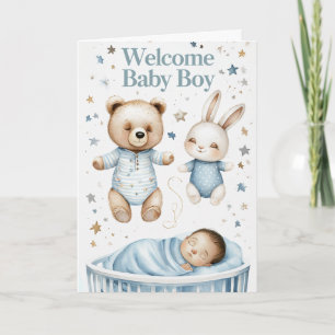 Welcome Baby Boy Card