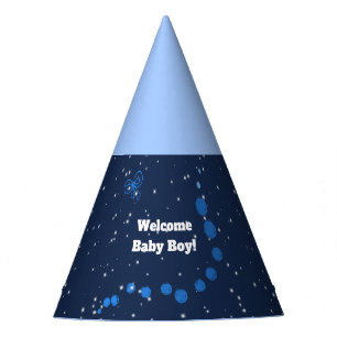 Welcome baby boy party hat