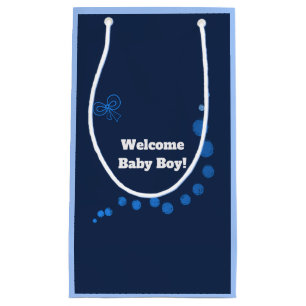 Welcome baby boy small gift bag