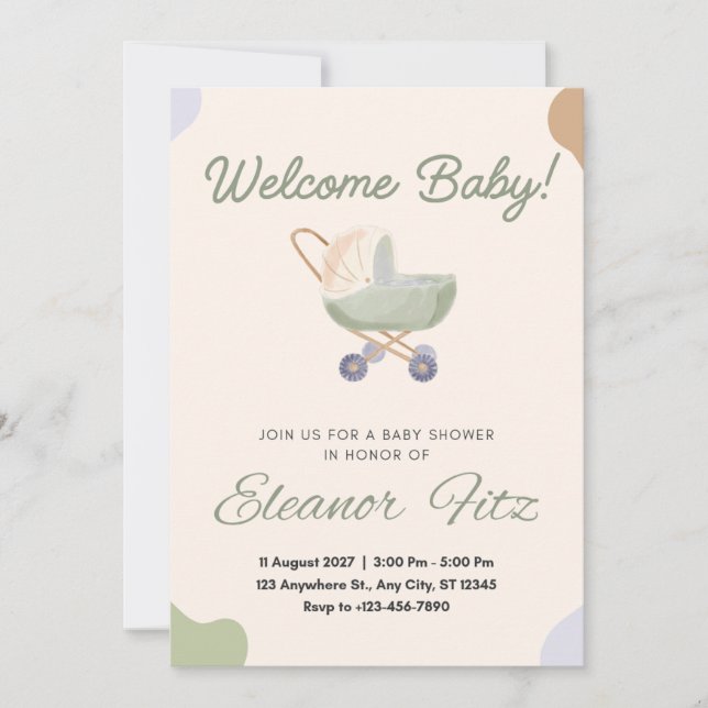 Welcome baby card (Front)
