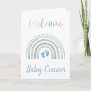 Welcome Baby Card   Customisable Name 