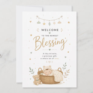 Welcome Baby Card New Baby Congratulations Card.