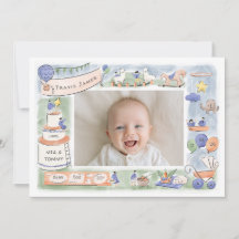 welcome baby celebration | announcement card