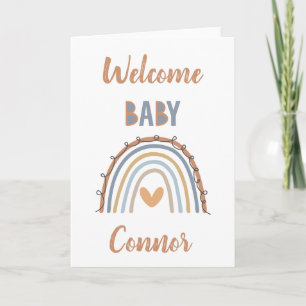Welcome Baby Customisable Name   Baby Card