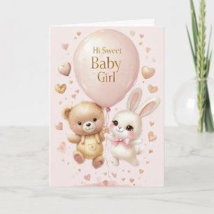Welcome Baby Girl Card