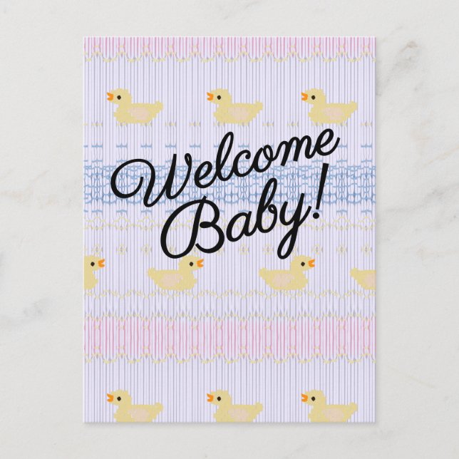 Welcome Baby Invitation Postcard (Front)