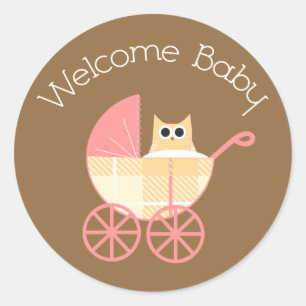 Welcome Baby Owl Sticker