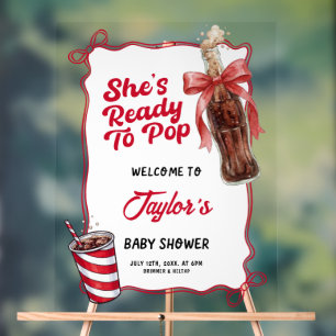 Welcome Baby Shower Acrylic Sign, Ready to Pop   Sign