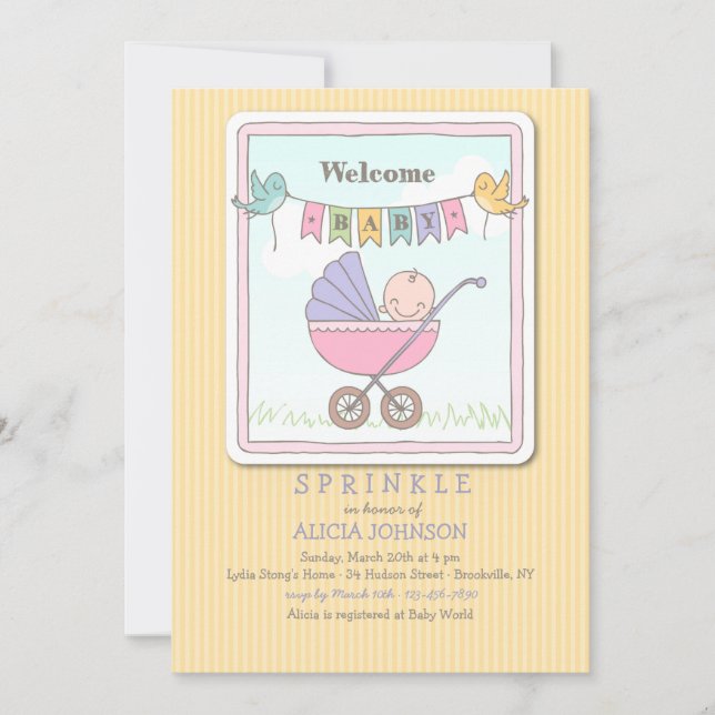 Welcome Baby Shower Invitation (Front)
