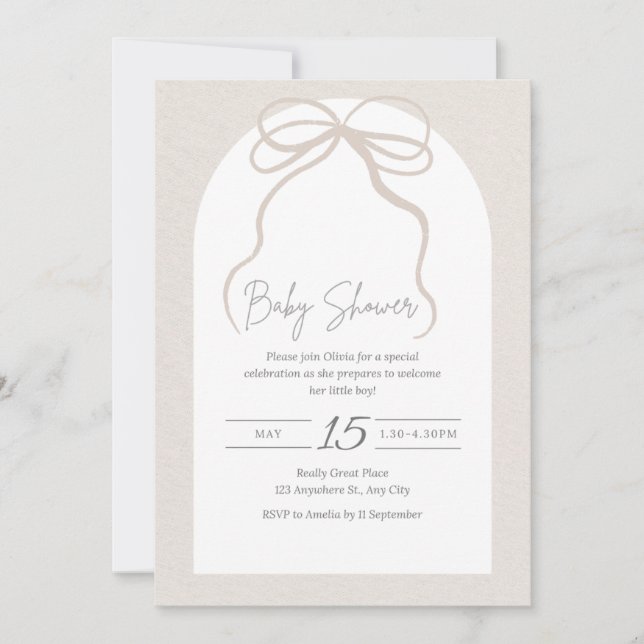 Welcome baby shower invitation card  (Front)