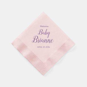 Welcome Baby Shower Party Napkins Personalised