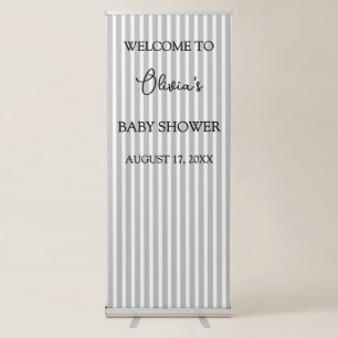 Welcome Baby Shower Sign Striped Party Entrance