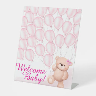 Welcome Baby! Shower Signage Pedestal Sign