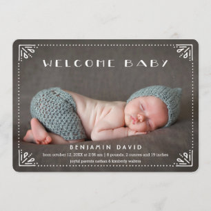 Welcome Baby Sweetly Framed Birth Announcement