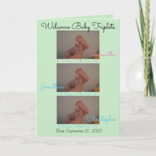 Welcome Baby Triplets Girl Boys Birth Stats PHOTOS Announcement