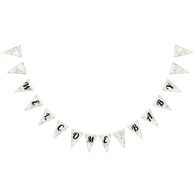 Welcome Baby Vintage Map Travel Baby Shower Banner (All)