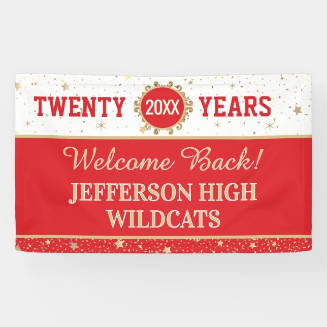 Welcome back! 20th Reunion Celebration Banner (Horizontal)