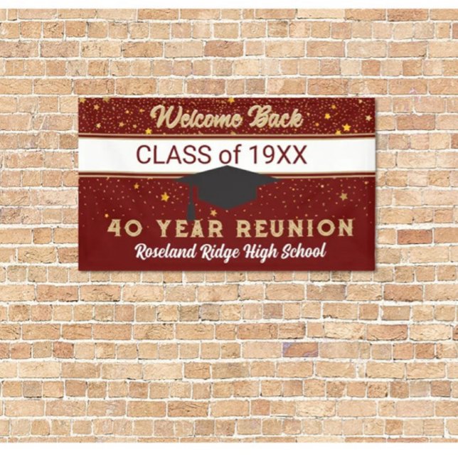 Welcome Back 40 yr Class Reunion Banner (Creator Uploaded)
