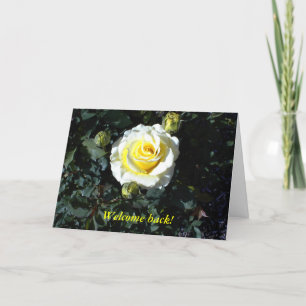 Welcome Back Card with Yellow Roses