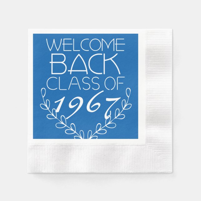 Welcome Back Class Of Napkin (Front)