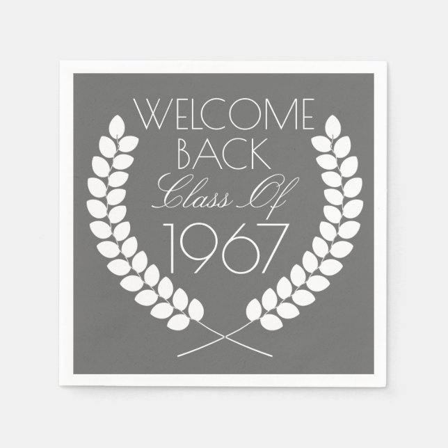 Welcome Back Class Of Napkin (Front)