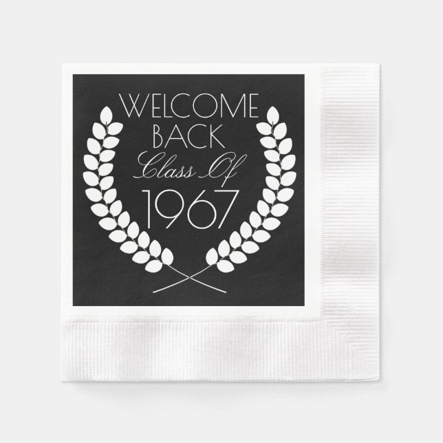 Welcome Back Class Of Napkin (Front)
