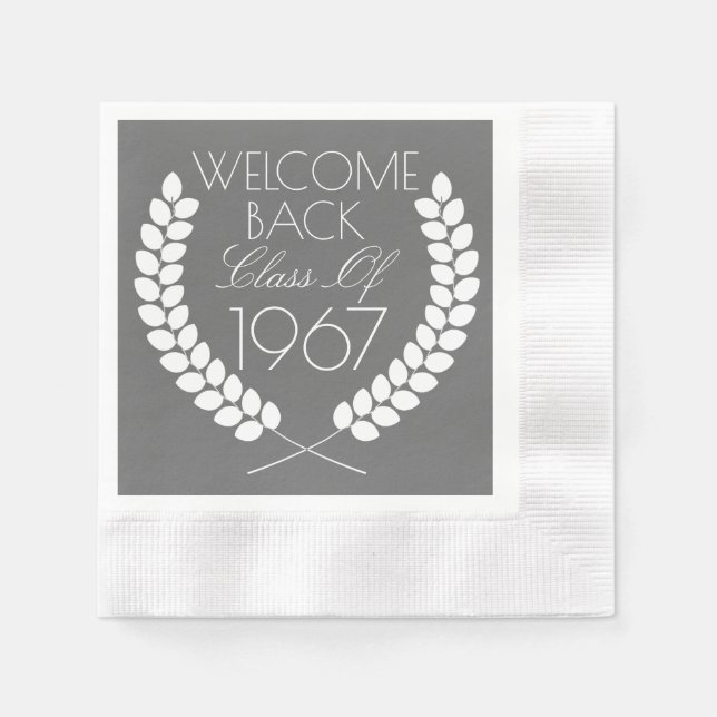 Welcome Back Class Of Napkin (Front)