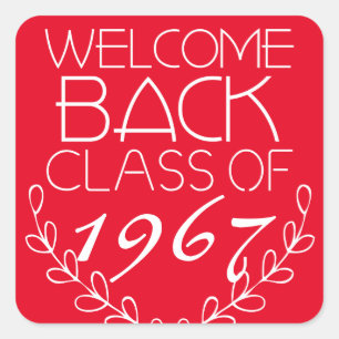 Welcome Back Class Of Square Sticker