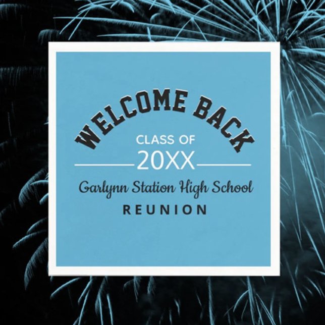 Welcome Back Class reunion paper Napkin (Creator Uploaded)