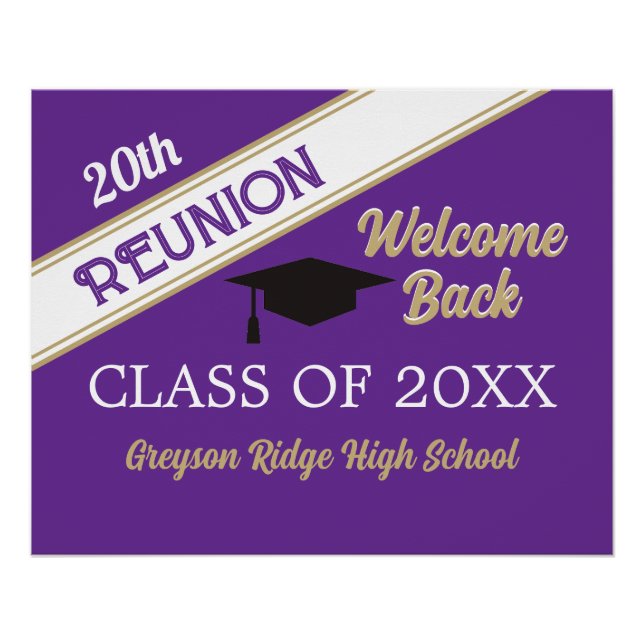 Welcome Back Class Reunion Poster (Front)