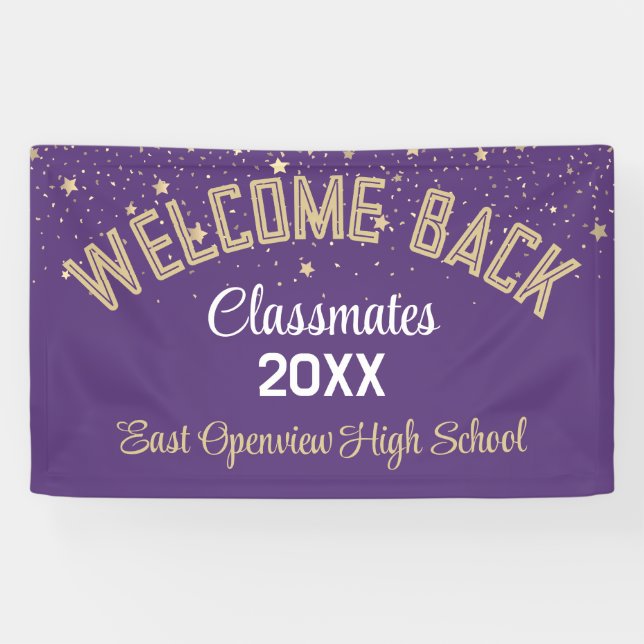Welcome Back Classmates!  Custom reunion banner (Horizontal)