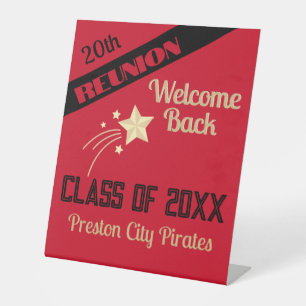 Welcome Back Classmates Reunion  Pedestal Sign