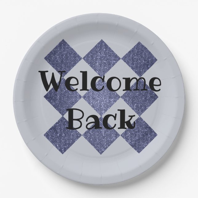 Welcome Back Employees Gender Neutral Workplace Paper Plate (Front)