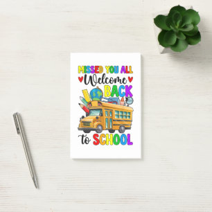 Welcome Back First Day Of School Bus Driver Post-it Notes