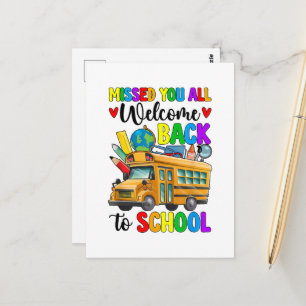 Welcome Back First Day Of School Bus Driver Postcard
