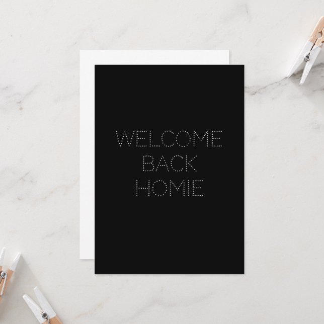 Welcome Back Homie Card - Invitation (Front/Back In Situ)