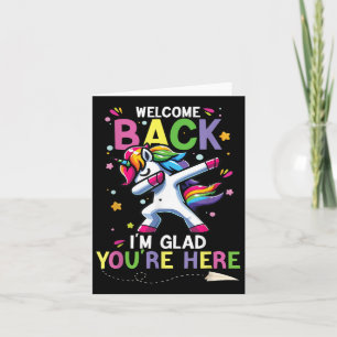 Welcome Back Im Glad Youre Here Back To School Bus Card